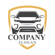 SUV auto logo with shield

