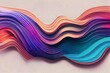 canvas print picture - Graphical art of a colorful wave curl rainbow strip background