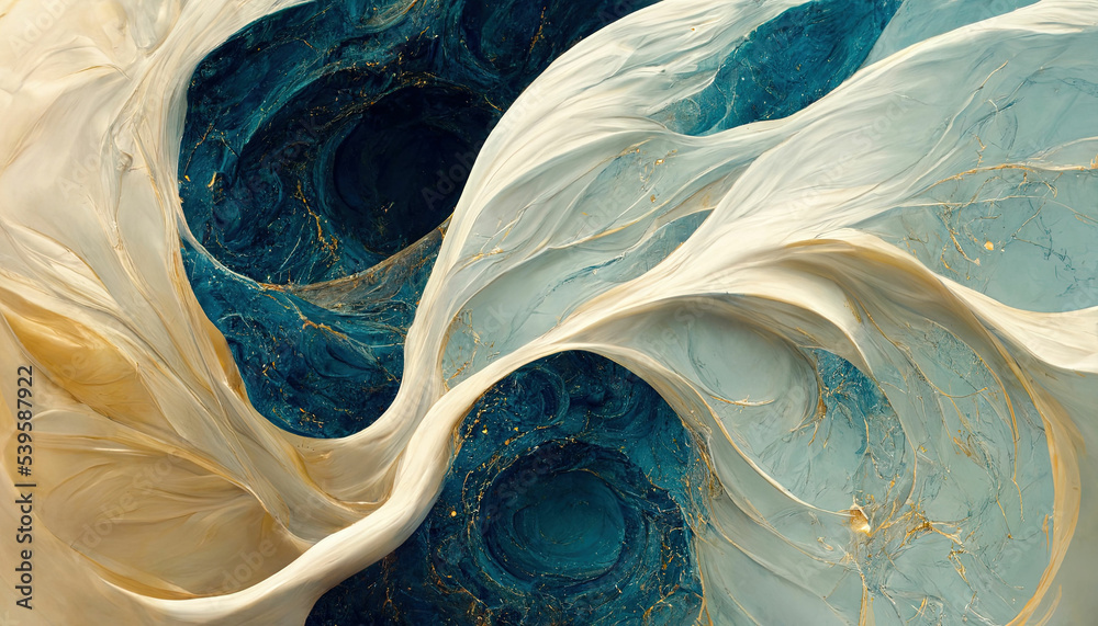 Liquid marble texture. White marble with gold and teal hints. Luxury ...