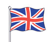 UK, United Kingdom, British flag icon isolated cartoon vector illustration. Great Britain Union Jack.