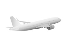 3d Plane Visualization In Bright White Color Seen From The Back Side