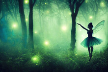 Dancing Fairy In The Forest