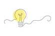 © Полякевич Олена - Sketch light bulb one line. Electricity consumption concept. Single line. Vector illustration. stock image.