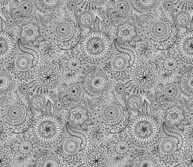 Wall Mural - A collection of zentangle seamless patterns, made from doodle shapes, flowers, and lace lines. Designed easy to use, tileable, and editable great for background, branding, and print projects.