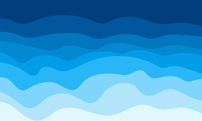 Wall Mural - abstract patterns blue sea ocean wave vector