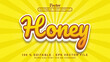 © Alwi Stock - Editable 3d text effect orange honey style isolated on yellow background