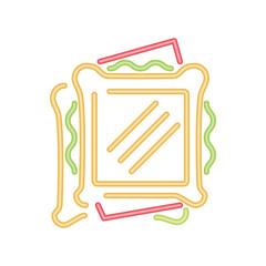 Sticker - sandwich neon food