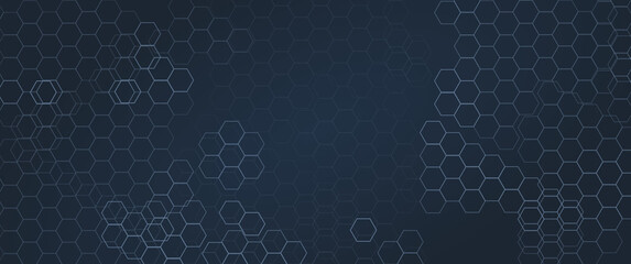 Abstract modern hexagon chemical pattern background design concept, perfect for background, science background, backdrop, card, banner.