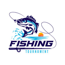 Fishing Logo Design Template Illustration. Sport Fishing Logo