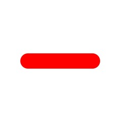 Poster - Red minus icon , red minus button icon 