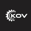 © Abdullah - KOV letter technology logo design on black background. KOV creative initials letter IT logo concept. KOV setting shape design.