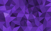 Low Poly Purple Triangle Shape Background. Abstract Low Poly Background Of Triangles. Polygonal Purple Geometric Vector.