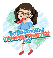 Poster - International Tongue Twister Day Banner Design