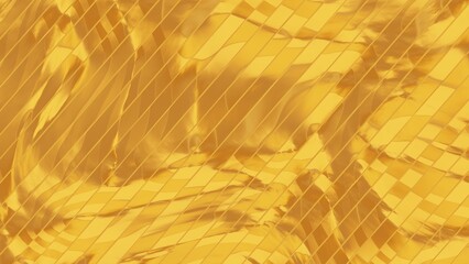 3d golden stripe texture. Shine metal yellow background. Decorative pattern design with wave and stripe