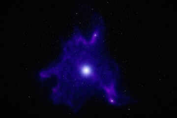Wall Mural - space background with nebula and stars.