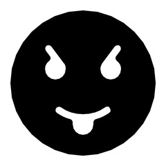 Sticker - Cheeky Smiley Flat Vector Icon