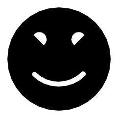 Sticker - Smiley Flat Vector Icon