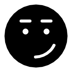 Poster - Winking Face Flat Vector Icon