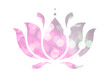 Watercolor decorative Om Aum Symbol lotus flower mandala
