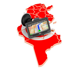 Poster - GPS navigation in Tunisia, 3D rendering