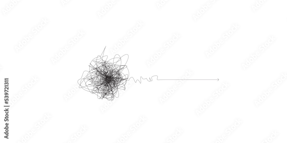 From complexity to simplicity. Process of untangling lines. Problem ...