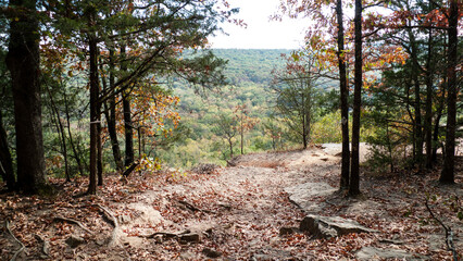 Devils Den State Park, Northwest Arkansas, trails, view from the overlook at the top of the mountain trail