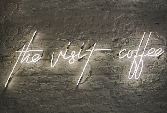 Lettering on a white wall 