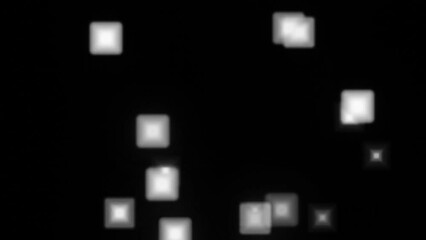 Poster - white square shape bokeh abstract motion graphic design 