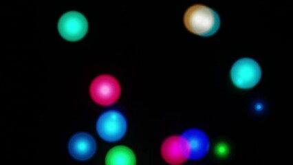 Poster - multicolored round shape bokeh abstract motion graphic design 