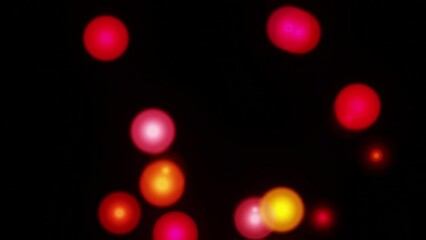Poster - red round shape bokeh abstract motion graphic design 