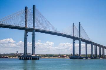 Wall Mural - View of the Newton Navarro bridge from the fort of the Magi