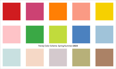 Fashion color scheme for spring and summer season of 2023