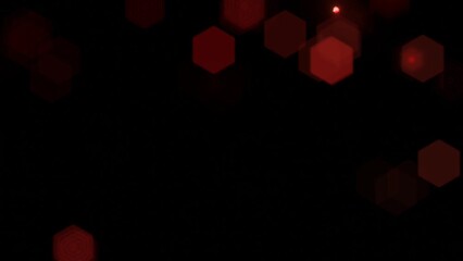 Poster - red hexagonal shape bokeh abstract motion graphic design