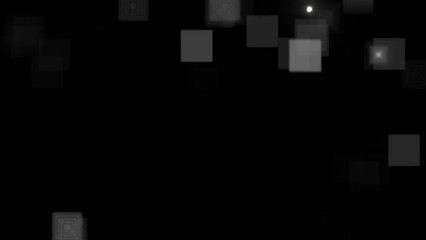 Poster - white square shape bokeh abstract motion graphic design