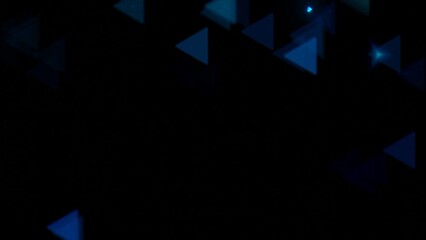 Poster - blue triangular shape bokeh abstract motion graphic design