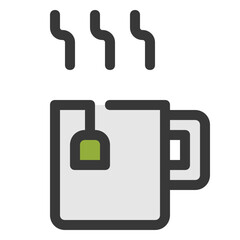 Sticker - hot coffee icon