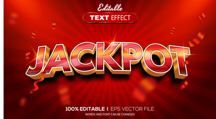 Poster - 3D jackpot text effect - Editable text effect