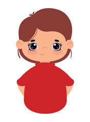 Sticker - cute girl cartoon