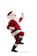 © Ljupco Smokovski - Full length profile shot of happy Santa Claus standing dancing