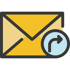 Canvas Print - forward email icon