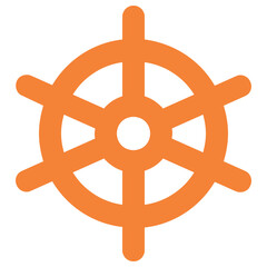 Sticker - boat steering icon