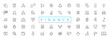 © artnazu - Finance line icons set. Money payments elements outline icons collection. Payments elements symbols. Currency, money, bank, cryptocurrency, check, wallet, piggy, balance, safe