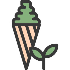 Sticker - cone ice cream icon