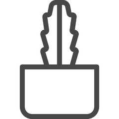 Canvas Print - cactus pot icon