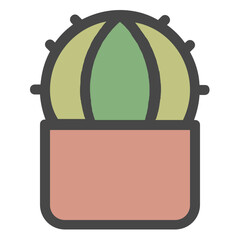 Canvas Print - cactus pot icon