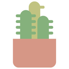 Canvas Print - cactus pot icon