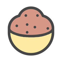 Sticker - bowl powder rice icon