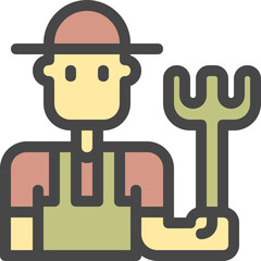 Wall Mural - farmer icon