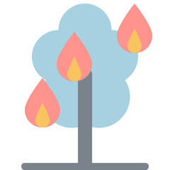 Sticker - tree fire icon