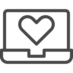 Canvas Print - laptop love icon